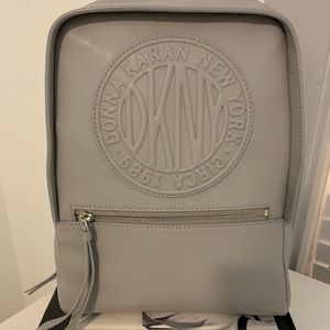 NWOT - DKNY Grey Tilly Circa Logo Backpack